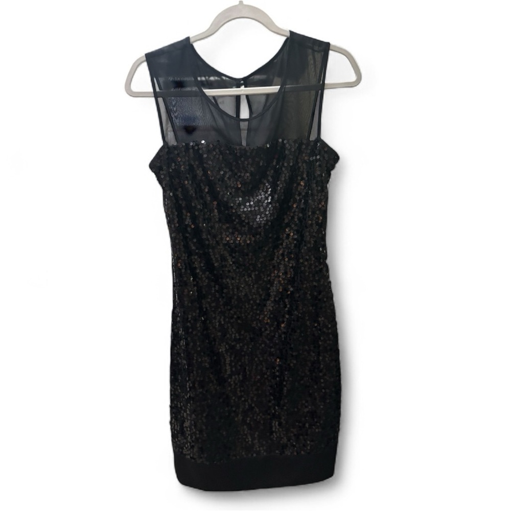 Max & Cleo Black Sequin Mini Dress